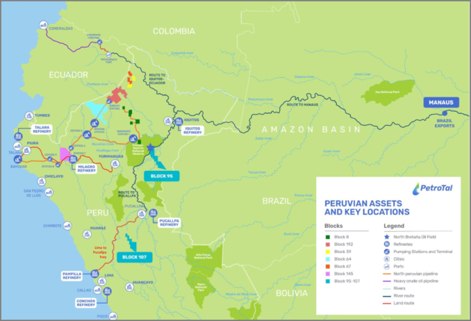 PetroTal assets and key locations