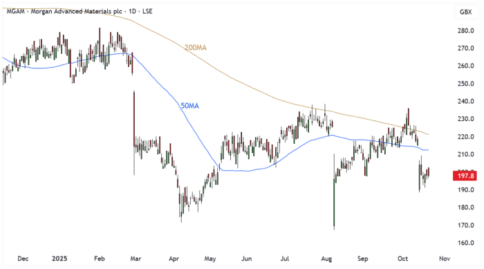 MGAM Daily Candle Chart