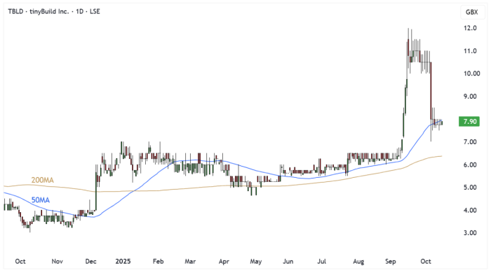TBLD Daily Candle Chart