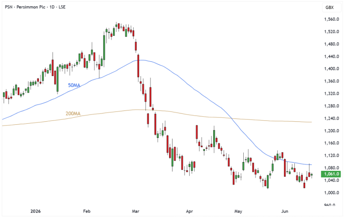 PSN Daily Candle Chart
