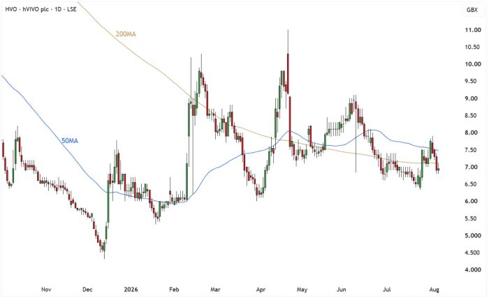 HVO Daily Candle Chart