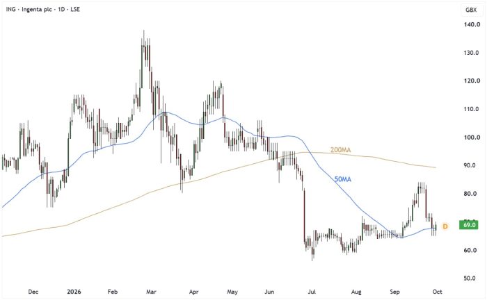 ING Daily Candle Chart