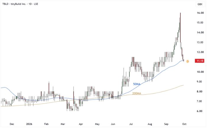 TBLD Daily Candle Chart